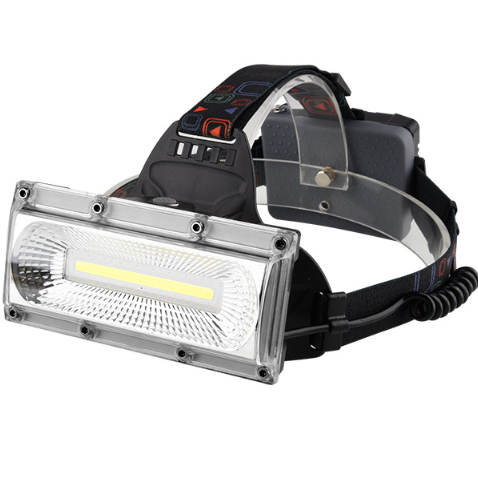 COB LED Flashlight Headlamp Torch Emergency Lamp Outdoors Fishing Headlight 